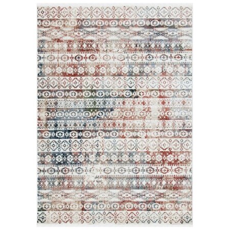 Safavieh 9 x 12 ft. Herat 370A Power Loomed Rectangle Area Rug Ivory & Rust HRT370A-9